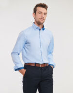 Tailored Contrast Herringbone Shirt LS – Bild 2