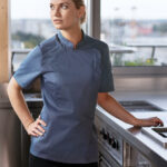 Short-Sleeve Ladies' Chef Jacket Modern-Look