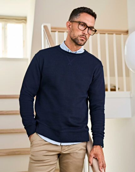 Ribbed Interlock Crew Neck