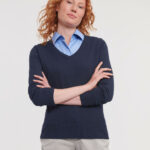 Ladies’ V-Neck Knitted Pullover