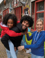 Contrast Hooded Sweatshirt Women – Bild 7