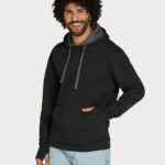 Contrast Hooded Sweatshirt Men