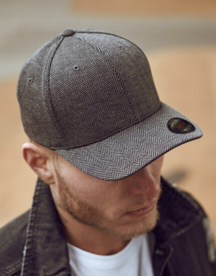 Heringbone Melange Cap