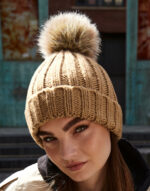 Fur Pop Pom Chunky Beanie – Bild 2