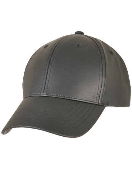 Synthetic Leather Alpha Shape Dad Cap