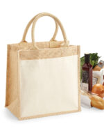 Cotton Pocket Jute Midi Tote – Bild 3