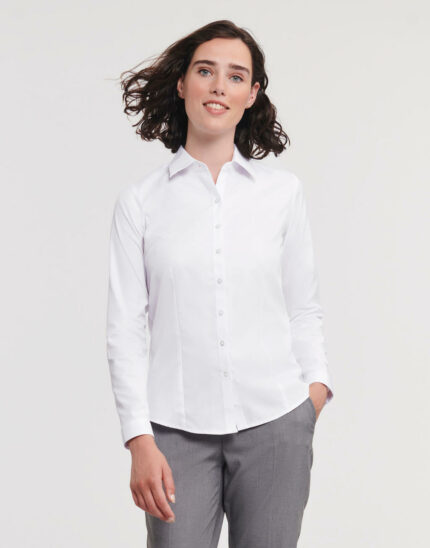 Ladies' LS Herringbone Shirt