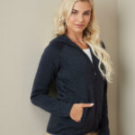 Lux Hooded Knit Fleece Jacket for women