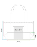 Striped Organic Cotton Shopper – Bild 4