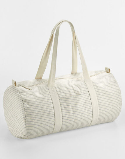 Striped Organic Cotton Barrel Bag