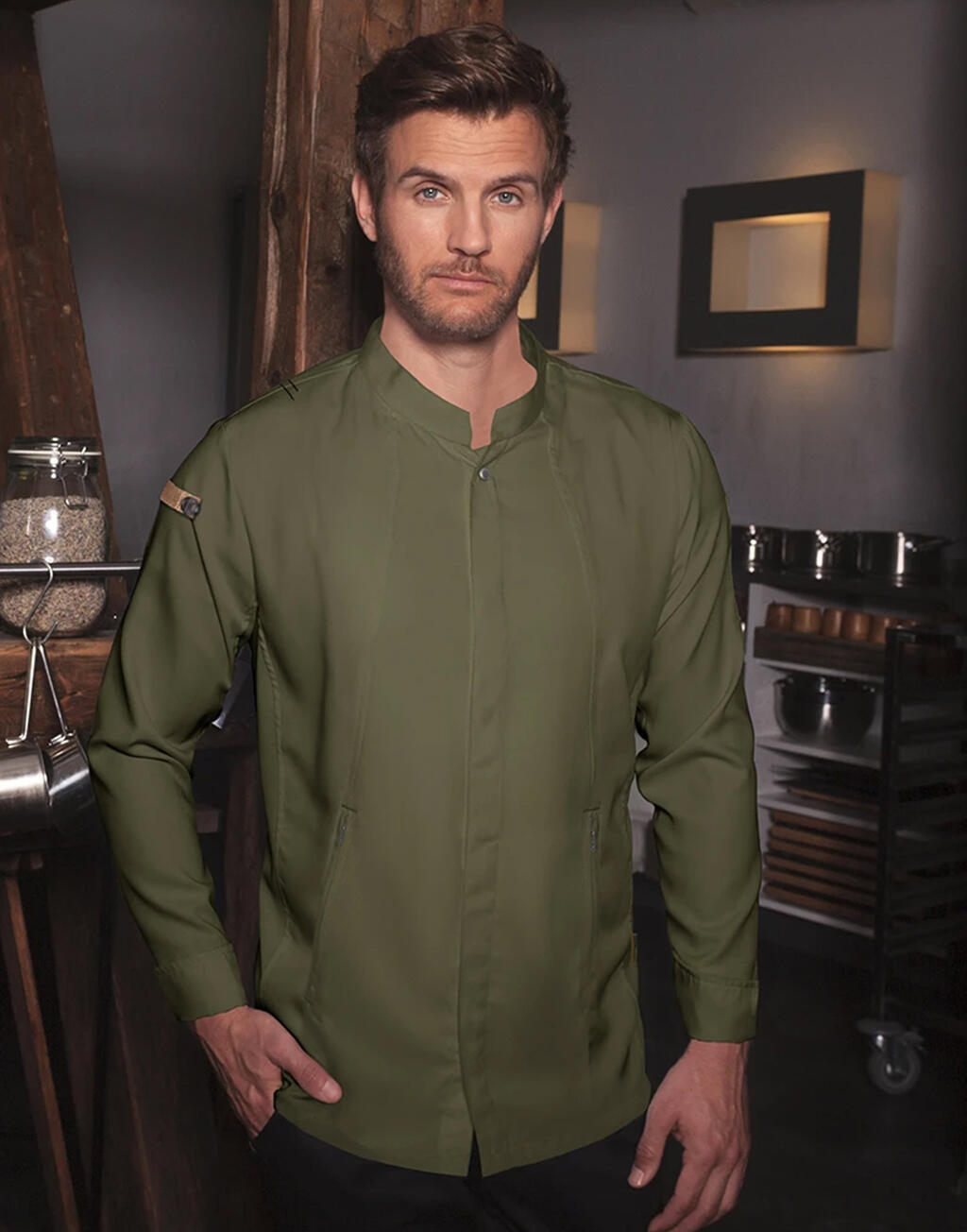 035_67_534_m-2025_01.jpg Chef Jacket Green-Generation – Bild 1