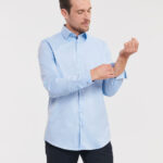 Tailored Contrast Herringbone Shirt LS