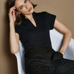 Regular Fit Mandarin Collar Top