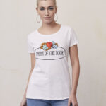 Ladies Vintage T Large Logo Print