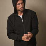 Ribbed Interlock Hooded Full Zip