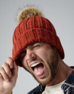 Fur Pop Pom Chunky Beanie - Image 3