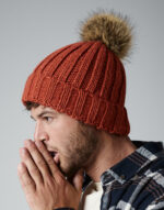 Fur Pop Pom Chunky Beanie - Image 5