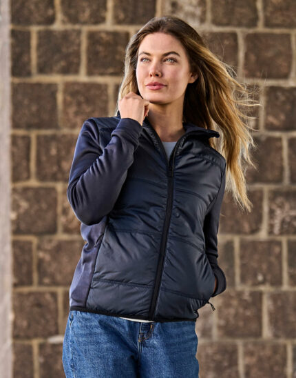 Womens Hybrid-Stretch Hooded Jacket