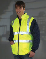 Fluo Quilted Jacket with Zip-Off Sleeves - Image 2