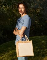 Cotton Pocket Jute Midi Tote - Image 2