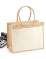 Cotton Pocket Jute Shopper - Image 3