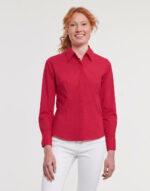 Ladies' LS Fitted Poplin Shirt