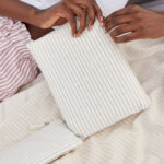 Striped Organic Cotton Accessory Pouch