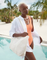 Striped Organic Cotton Shopper - Image 2