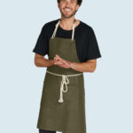 CORSICA - Cord Bib Apron with Pocket