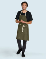 CORSICA - Cord Bib Apron with Pocket - Image 2