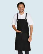 PROVENCE - Crossover Eyelets Bib Apron with Pocket