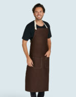SANTORINI - Contrasted Bib Apron with Pocket - Image 2