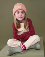 Kids Deep Cuffed Tonal Patch Beanie - Image 3