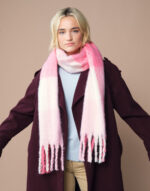 Fluffy Check Scarf