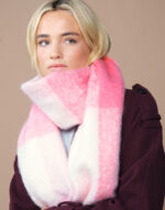 Fluffy Check Scarf - Image 5