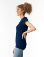 Gildan Ladies Softstyle V-Neck T-Shirt – Image 3