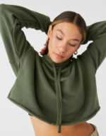 Women's Cropped Fleece Hoodie – Image 2