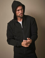Ribbed Interlock Hooded Full Zip