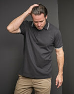 Luxury Stripe Stretch Polo – Image 2