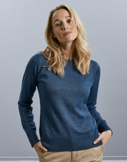 Ladies' Crew Neck Knitted Pullover