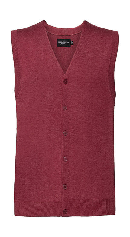 Men's V-Neck Sleeveless Knitted Cardigan
