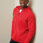 Lux Hooded Knit Fleece Jacket for men