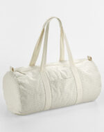Striped Organic Cotton Barrel Bag