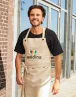 PROVENCE - Crossover Eyelets Bib Apron with Pocket – Image 6