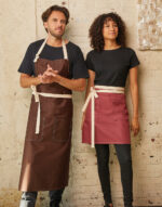 SANTORINI - Contrasted Bistro Apron with Pocket – Image 5