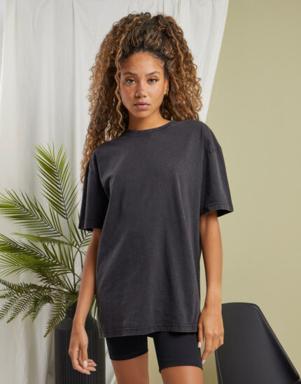 Ladies Oversized Acid Wash