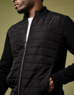 Regular Fit Quilted Full Zip Sweatshirt – Image 2
