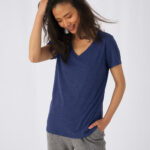 Damski T-Shirt V-Neck V Triblend