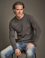 T-shirt męski z długim rękawem Interlock