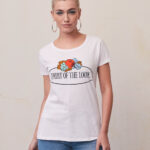 Damski Tshirt Vintage z logo Fruit (duże)